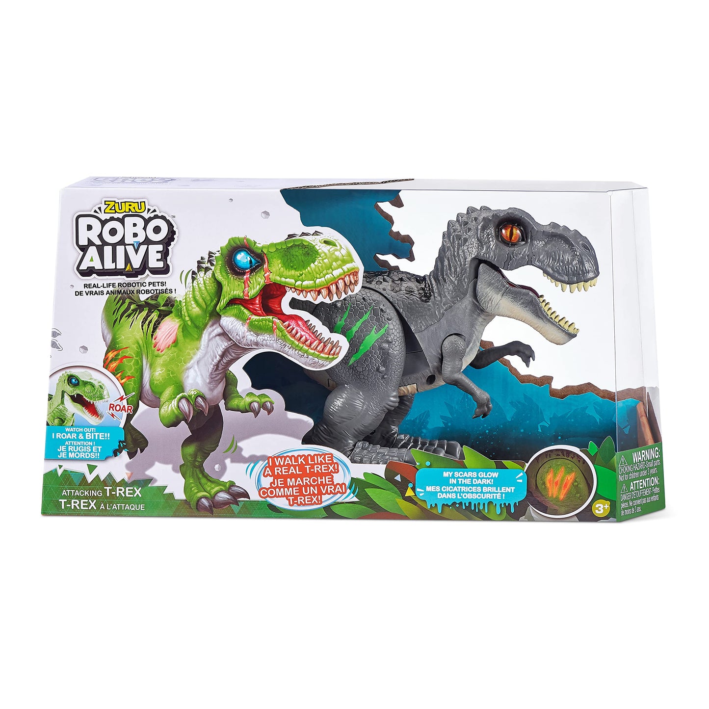 Robo Alive | Grey Attacking T-Rex