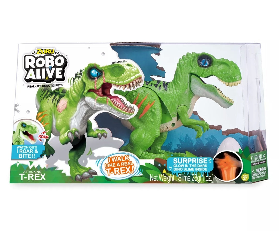 Robo Alive | Green Attacking T-Rex