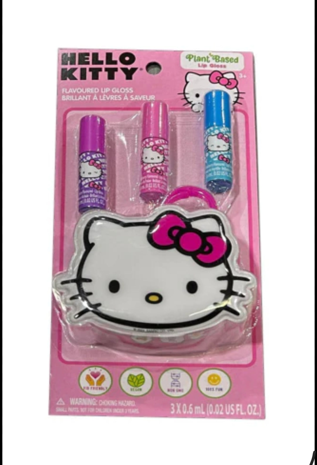 Hello Kitty | 3 Flavored Lip Gloss and Bag